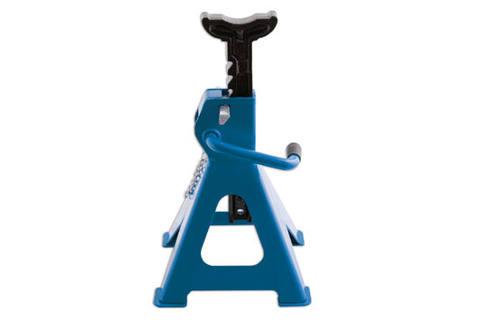 LASER 5073 Axle Stands Steel 2 Tonne Capacity 265-415mm Height Safety Lock Pin