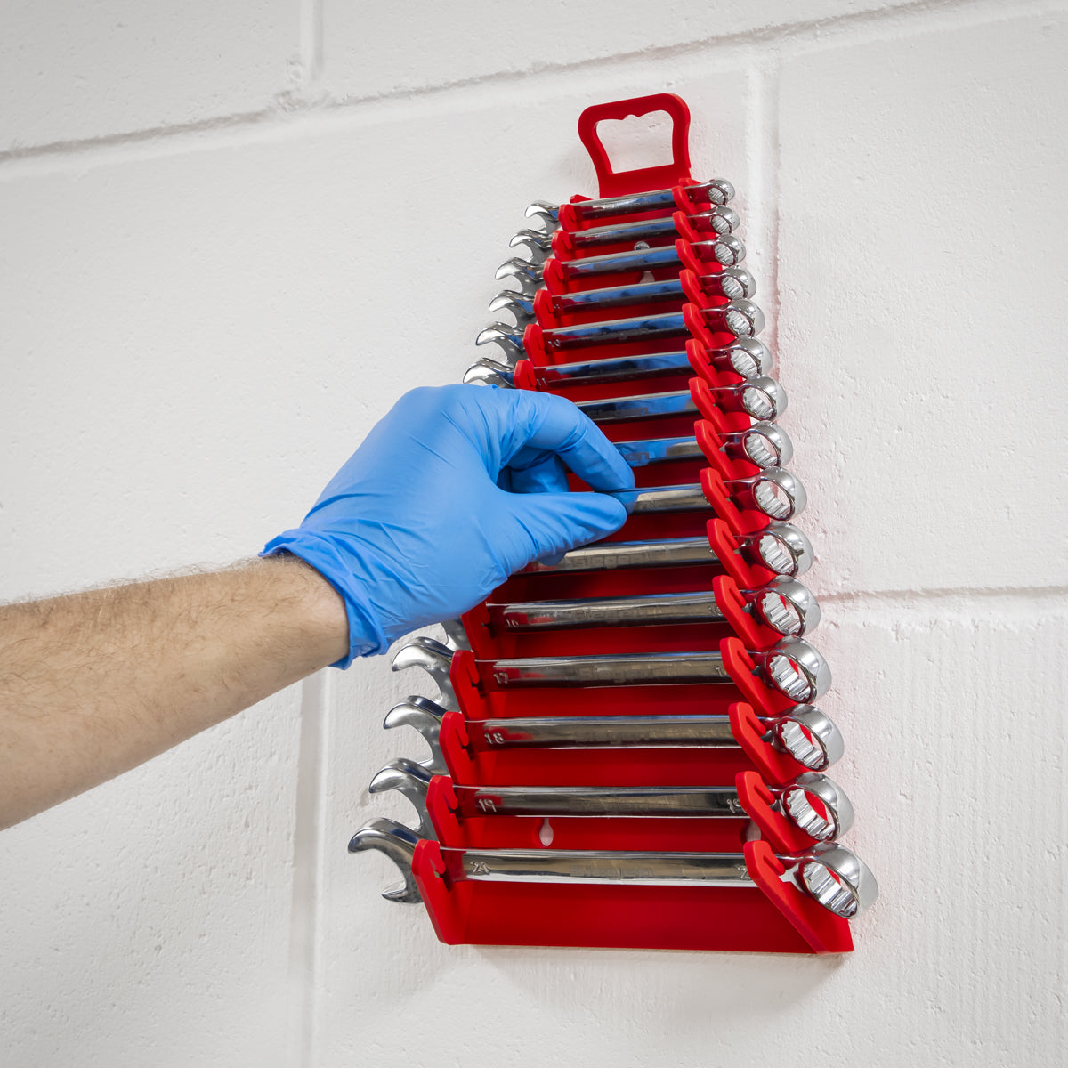 Sealey Premier Reverse Spanner Rack 15 Capacity Red Hand Tool Storage WR09