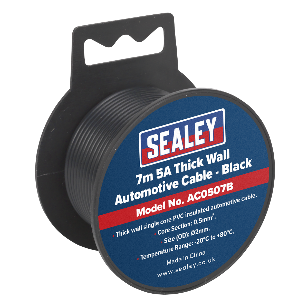 Sealey Clip Strip Deal Car Automotive Cable Thick Wall 5A-27A 2.5m-7m ACSET