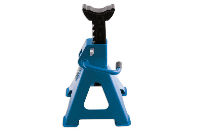 LASER 5074 3 Tonne Axle Stands Steel With Safety Lock Pin & Angled Teeth