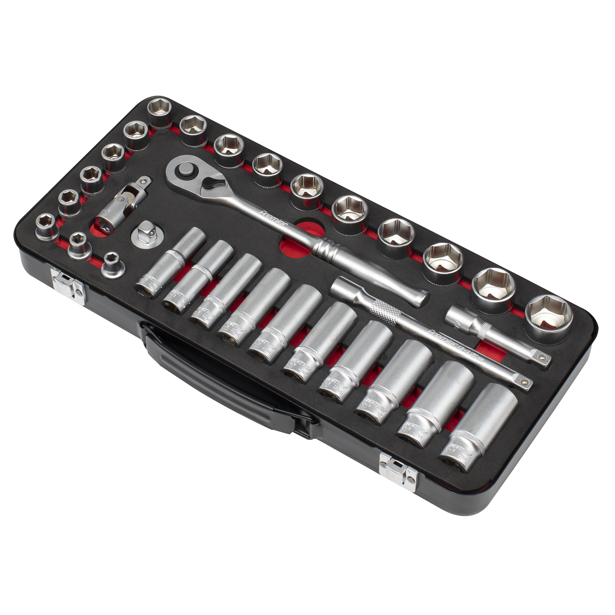 Premier Platinum Socket Set 3/8" Square Drive 32 Pieces Chrome Vanadium Steel