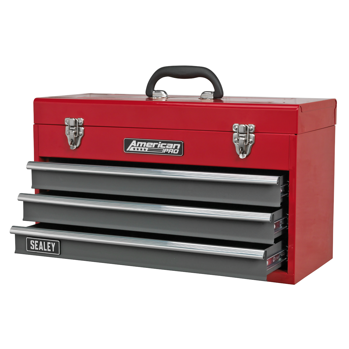 Sealey Topchest 3 Drawers Portable With Ball Bearing Runners - Red/Grey AP9243BB