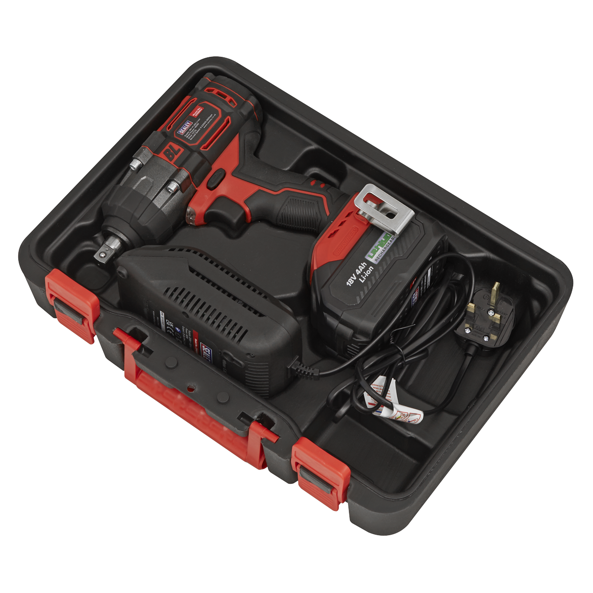 Sealey Cordless Brushless Impact Wrench 18V 4Ah Lithium-Ion 1/2" Drive CP650LI