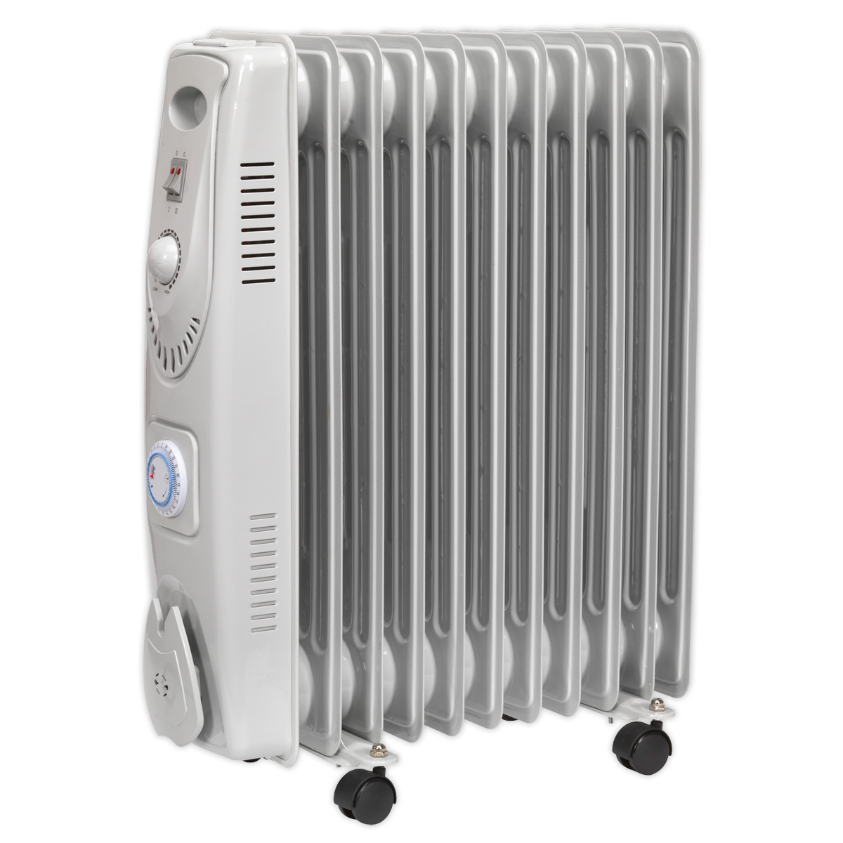 Sealey 2500W 11-Element Oil Filled Radiator With Timer For Office Home RD2500T