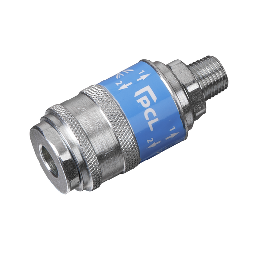 Sealey Safety Coupling Body Male 1/4" BSPT 35-43cfm 991-1218L/min Tool AC56