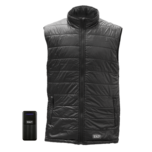 Sealey 5V Heated Puffy Gilet - 44" to 52" Chest With Power Bank 20Ah HG02KIT