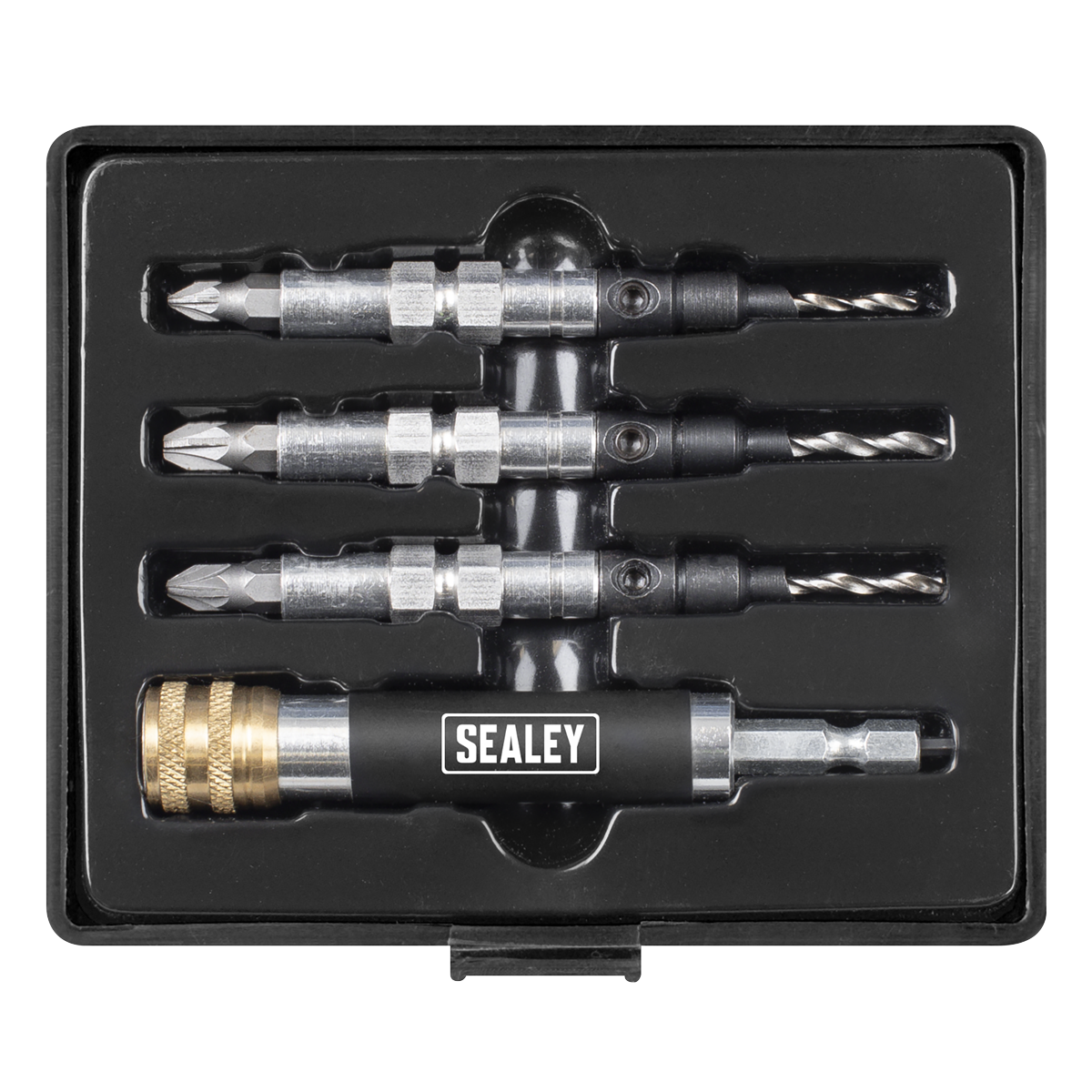 Sealey Flip Over Driver Set Suitable For No. 6 8 10 Gauge Screws 4 Pieces FDS4