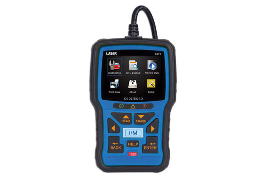 LASER 5091 OBDII/EOBD Code Reader & Reset Tool With Live Data and Freeze Frame