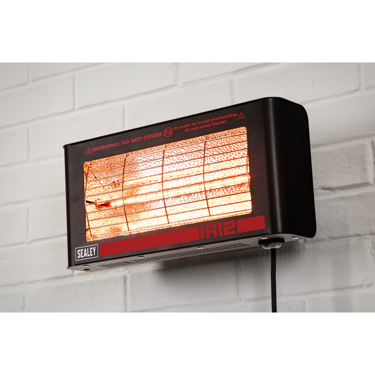 Sealey Wall Mounting Infrared Quartz Heater 1.2W/230V Easy Installation IR12