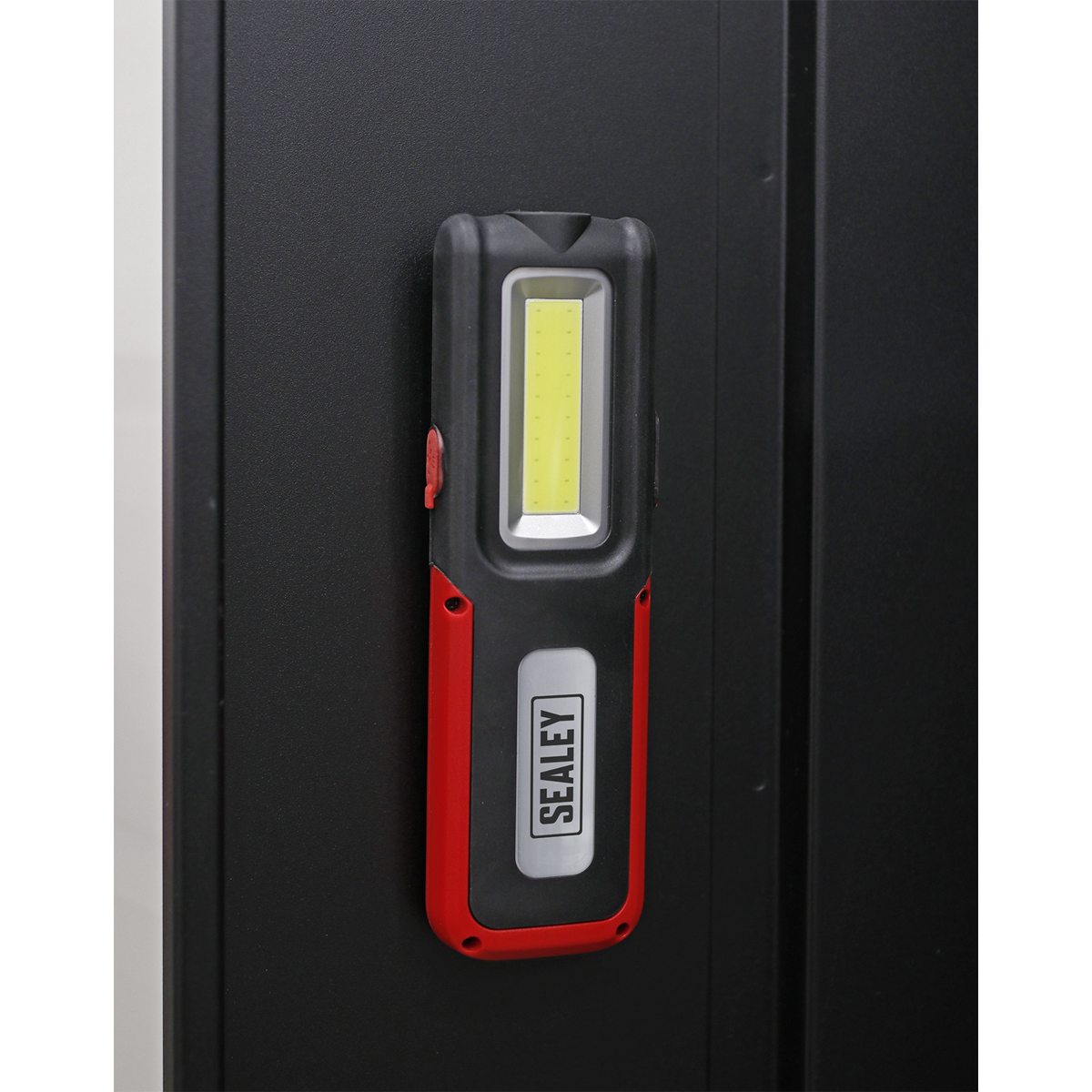 Sealey Rechargeable Inspection Light Lamp 5W COB 3W LED Power Bank Red LED318R