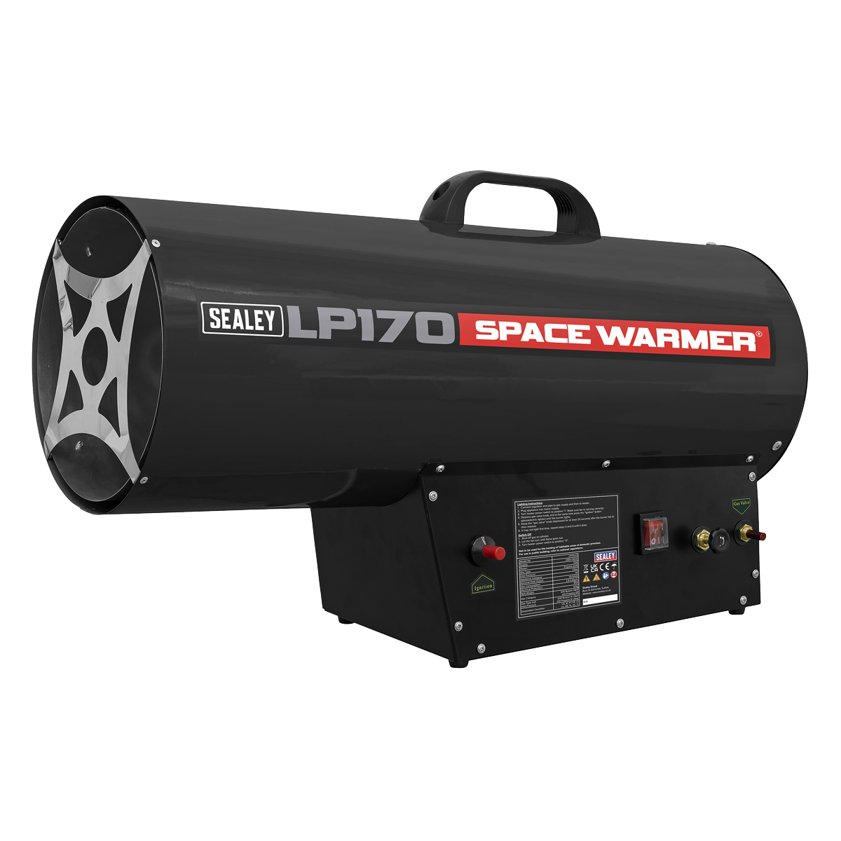 Sealey Space Warmer Propane Heater Piezo Ignition 102000-170000BTU/HR LP170