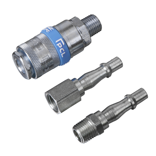 Sealey 1/4" BSP Air Tool Coupling Kit For Wrenches Sanders & Grinders AC60