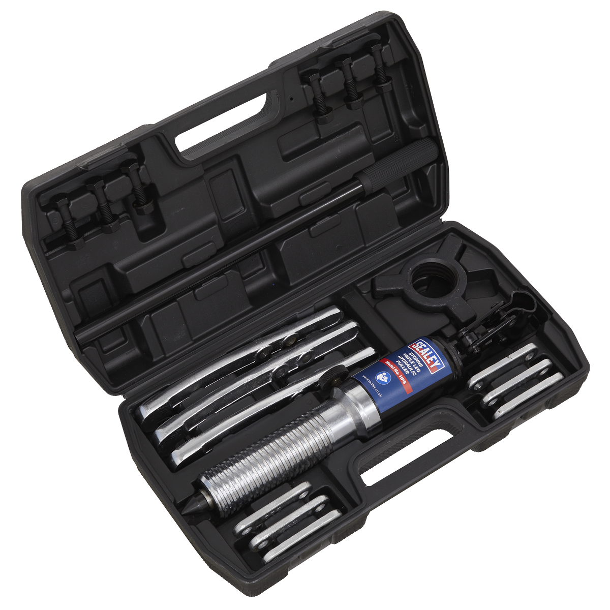 Sealey Heavy Duty Triple Leg Hydraulic 2-Position Puller 5T In Storage Case HP5