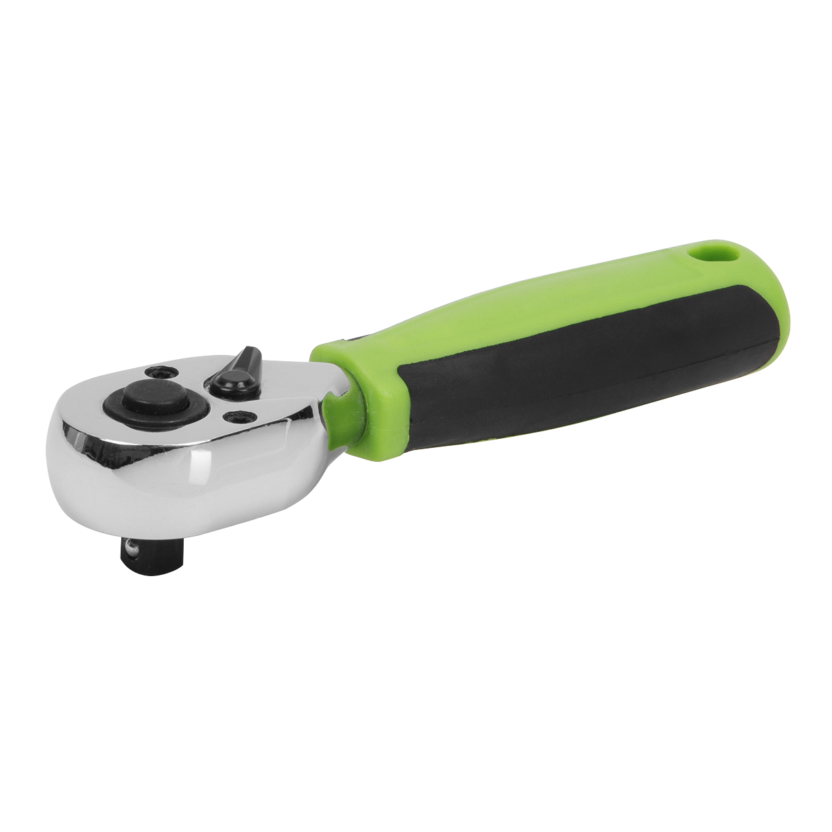 Sealey Ratchet Wrench 1/4" Square Drive Stubby Flip Reverse Pear Head S01258