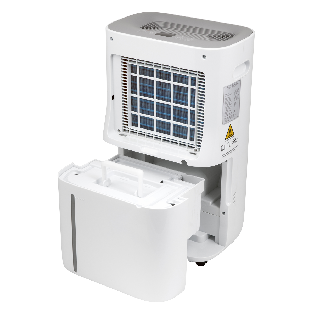 Sealey Portable Dehumidifier With Front Panel Indicator Light 20L White SDH20