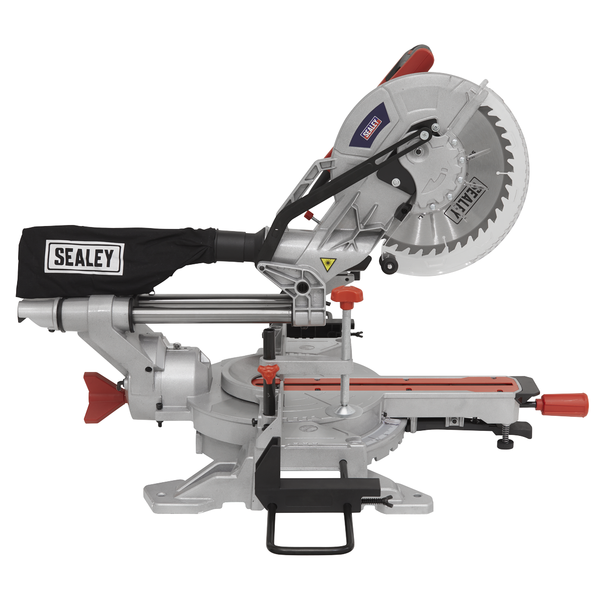 Sealey 240v 255mm Sliding Compound Mitre Saw With 2000W Motor Silver SMS255