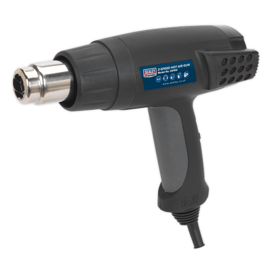 Sealey 1800W 3-Speed Hot Air Gun & Temperature Control Fitted 3-Pin Plug HS100