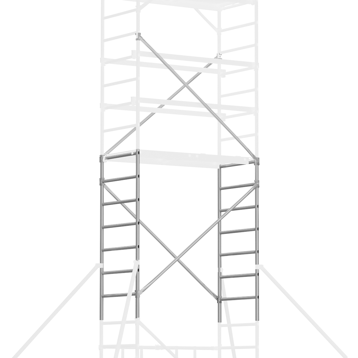 Sealey Platform Scaffold Tower Extension Pack 4 For SSCL1 5.17m Height SSCL4