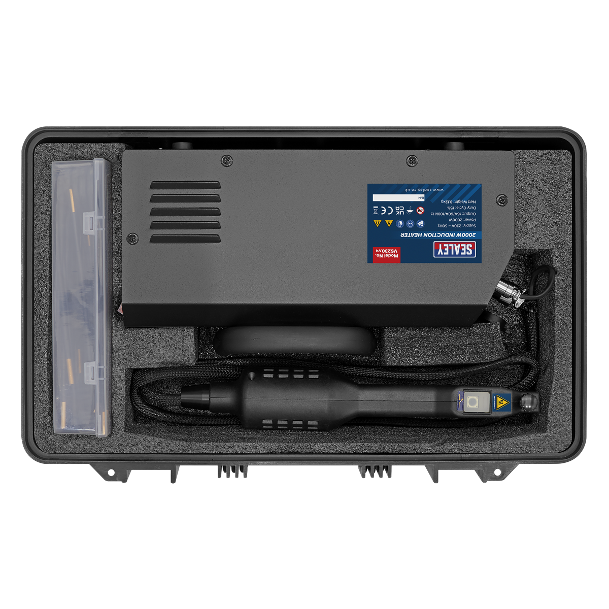 Sealey Mobile Induction Heater Supplied in Storage Case 2000W Black VS230