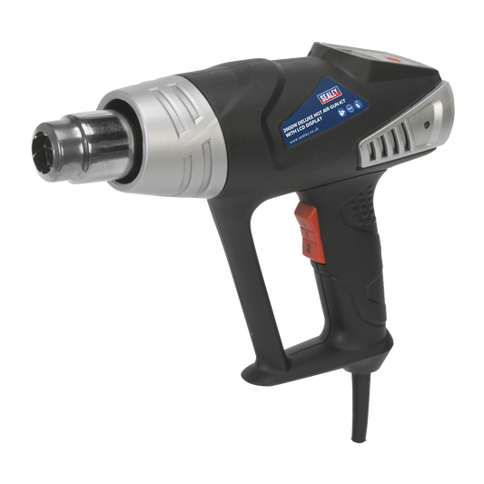 Sealey Deluxe Hot Air Gun Kit With LED Display 2000W 80-600°C 480L/min HS104K