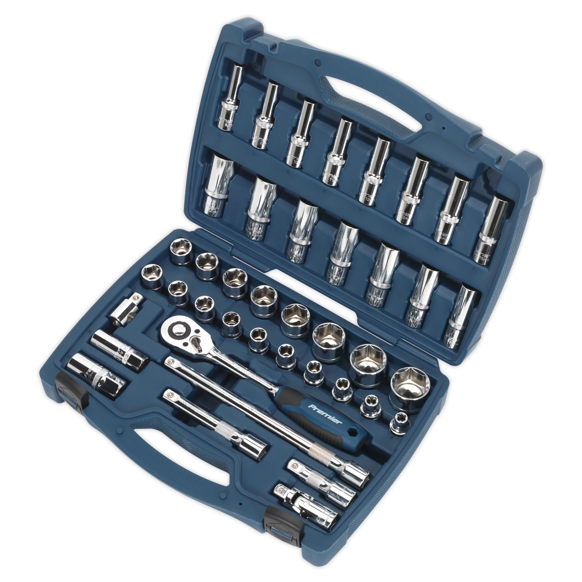 Sealey Socket Set 41 Pieces 1/2" Square Drive 6 Point WallDrive Metric AK8993
