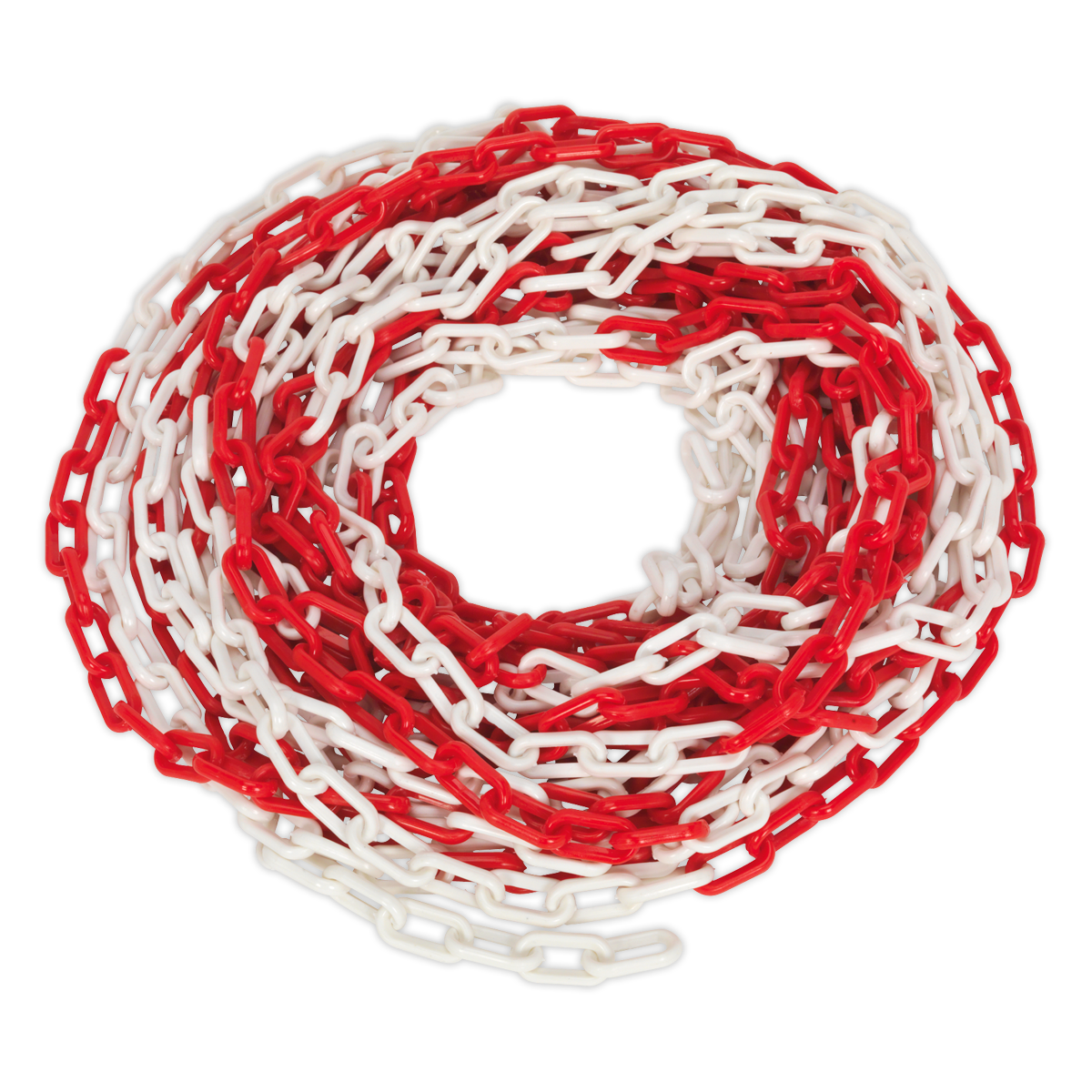 Sealey Safety Chain For High Voltage Vehicles Red/White 25m x 6mm HSC25M