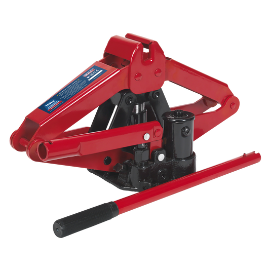 Sealey Hydraulic Scissor Jack With One-Piece Pumping Handle 700kg HSJ07