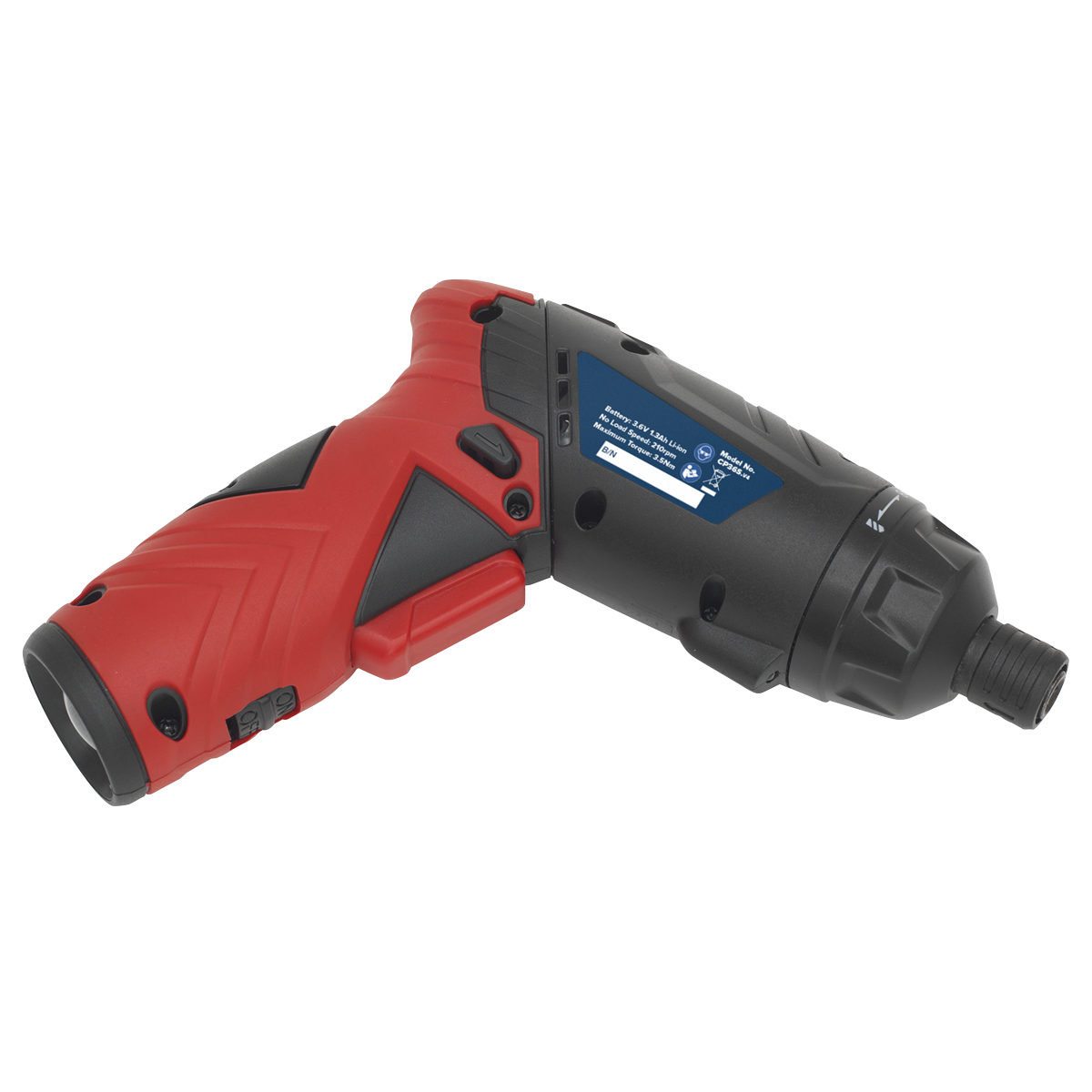 Sealey 3.6v Cordless Lithium-Ion Screwdriver Set Trigger-Lock Control 53pc CP36S
