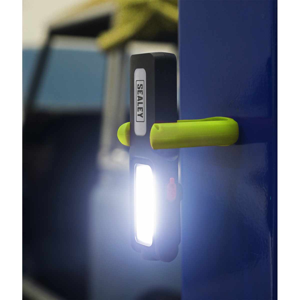 Sealey 5W COB 3W LED Rechargeable Inspection Lamp Power Bank Green LED318G