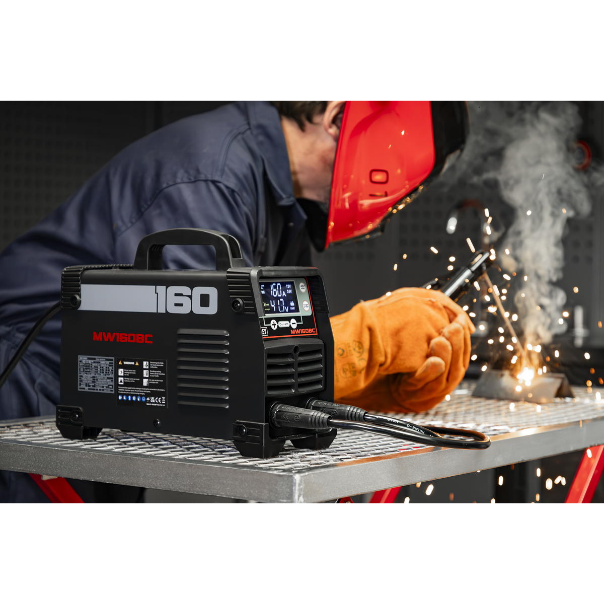 Sealey MMA Inverter Welder & Battery Charger/Starter LED Display 200A MW160BC