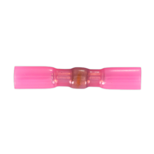 Sealey Heat Shrink Butt Connector With Crimp & Solder Red Pack of 25 HSSB25R