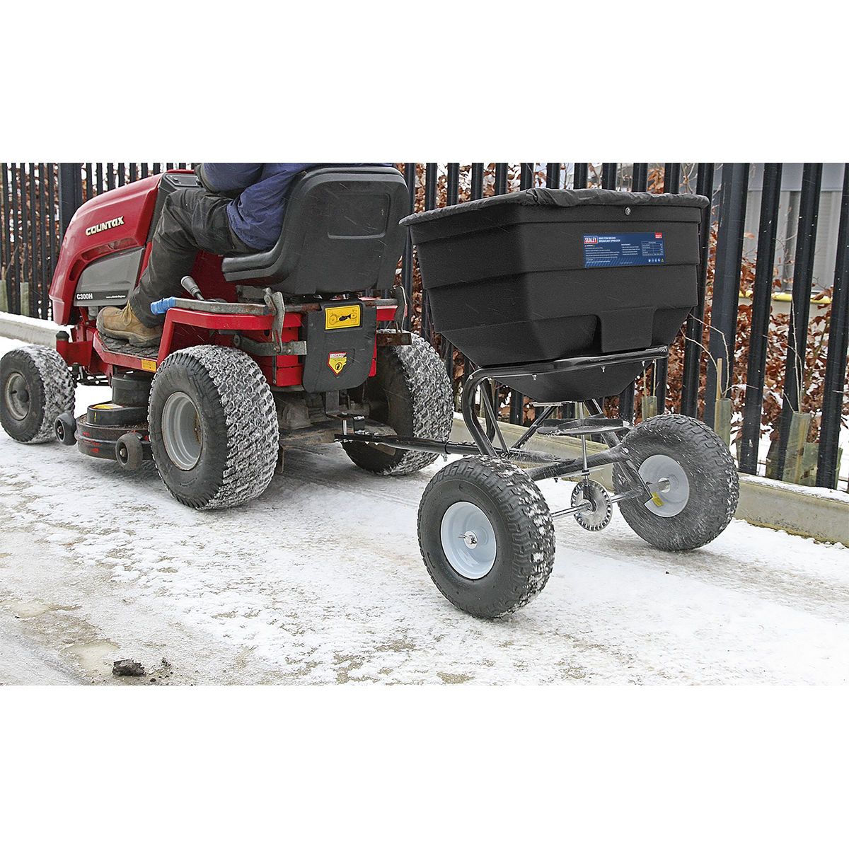 Sealey Broadcast Spreader With Adjustable Feed System 80kg Tow Behind SPB80T