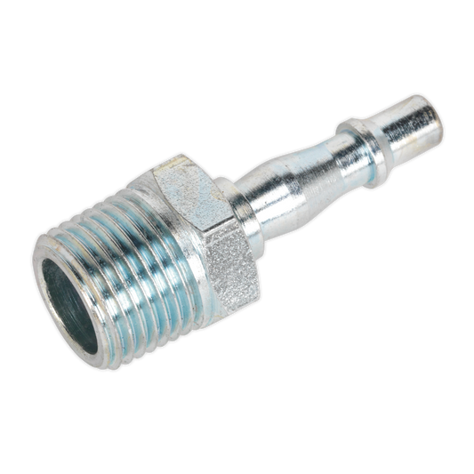 Sealey Screwed Adaptor Male 1/2" BSPT 100 PSI 35-43 CFM Silver - Pack of 5 AC68