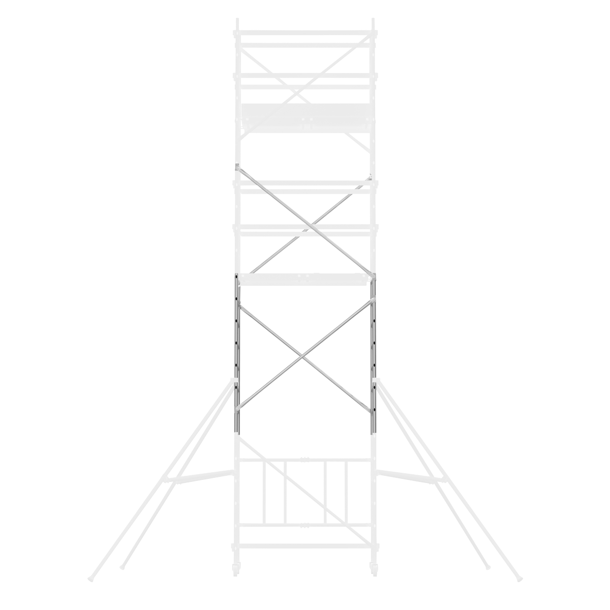 Sealey Platform Scaffold Tower Extension Pack 4 For SSCL1 5.17m Height SSCL4