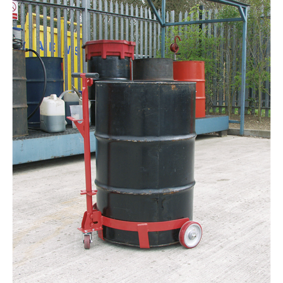 Sealey Drum & Barrel Trolley Rigid Steel Construction Ø150mm Wheels TP13