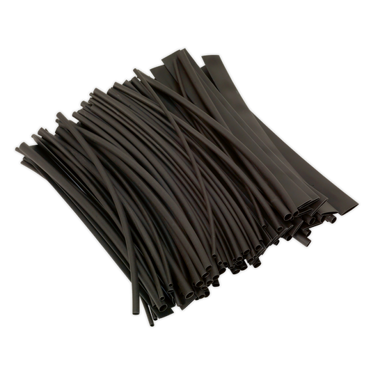 Sealey Heat Shrink Tubing Sleeve Black 200mm 100 Pieces RoHS Compliant HST200B