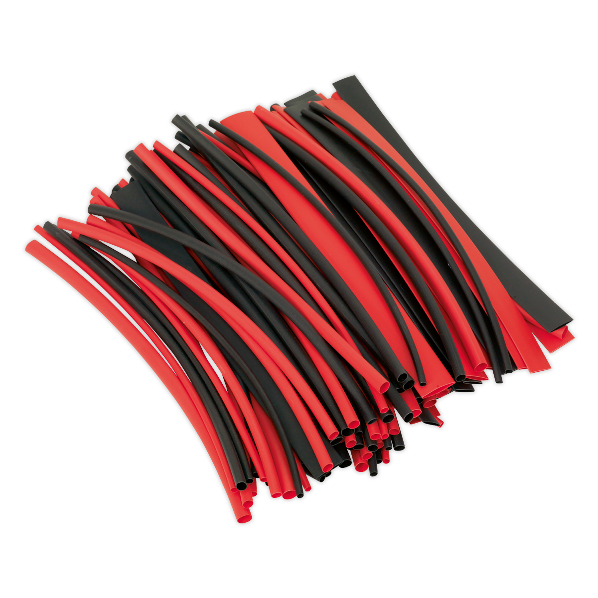 Sealey Heat Shrink Tubing Sleeve Black & Red 200mm 100 Pieces RoHS HST200BR