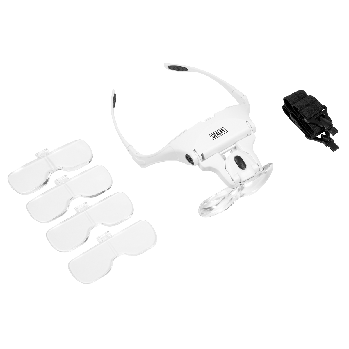 Sealey LED Magnifier Spectacles 5 Lenses Ergonomic With Headband WL101D