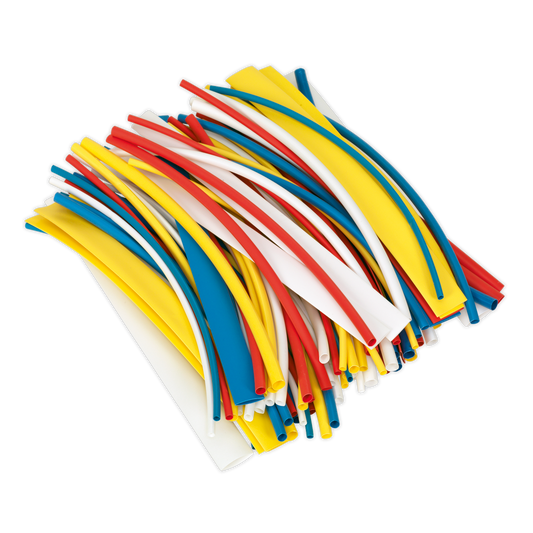 Sealey Heat Shrink Tubing Sleeve Mixed Colours 200mm 100 Pieces RoHS HST200MC