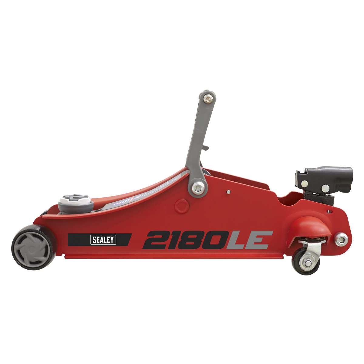 Sealey Handle Trolley Jack 2 Tonne Low Profile Short Chassis Red 2180LE