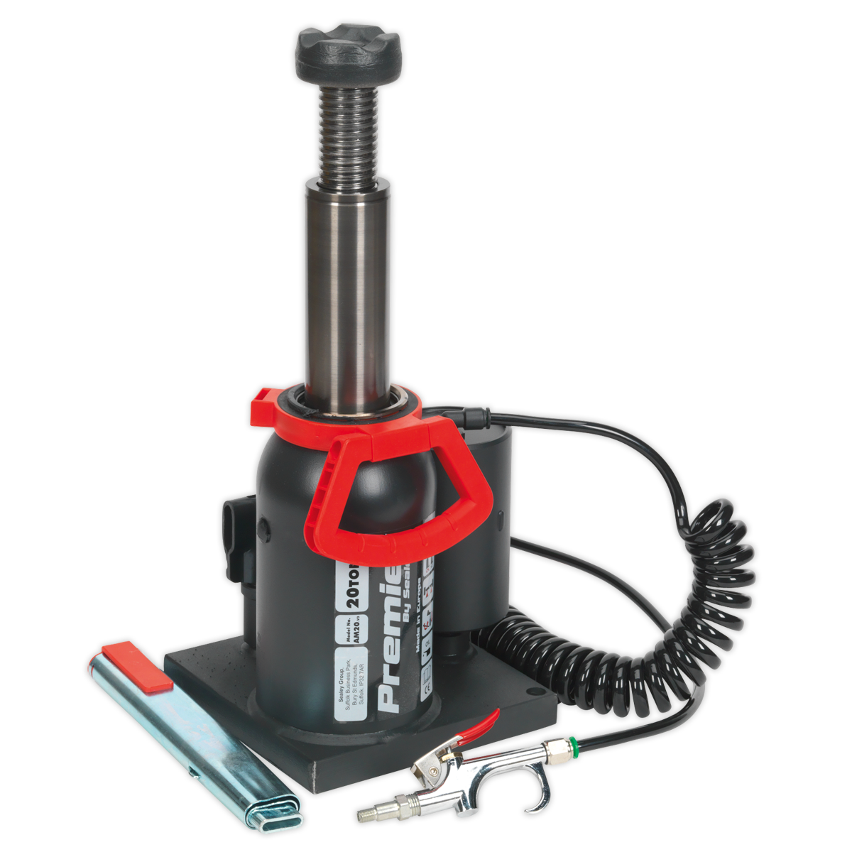 Sealey Bottle Jack 20 Tonne Manual/Air Hydraulic 90° Rotating Pump AM20