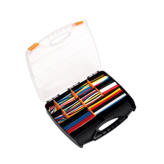 Sealey Heat Shrink Tubing Sleeve Assortment 590pc Mixed Colours RoHS HST590MC