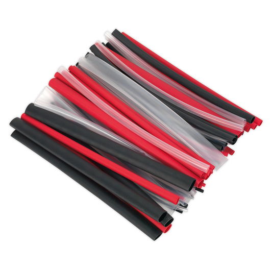 Sealey Heat Shrink Tubing Sleeve 72 Pieces Mixed Adhes Lined 200mm HSTAL72MC