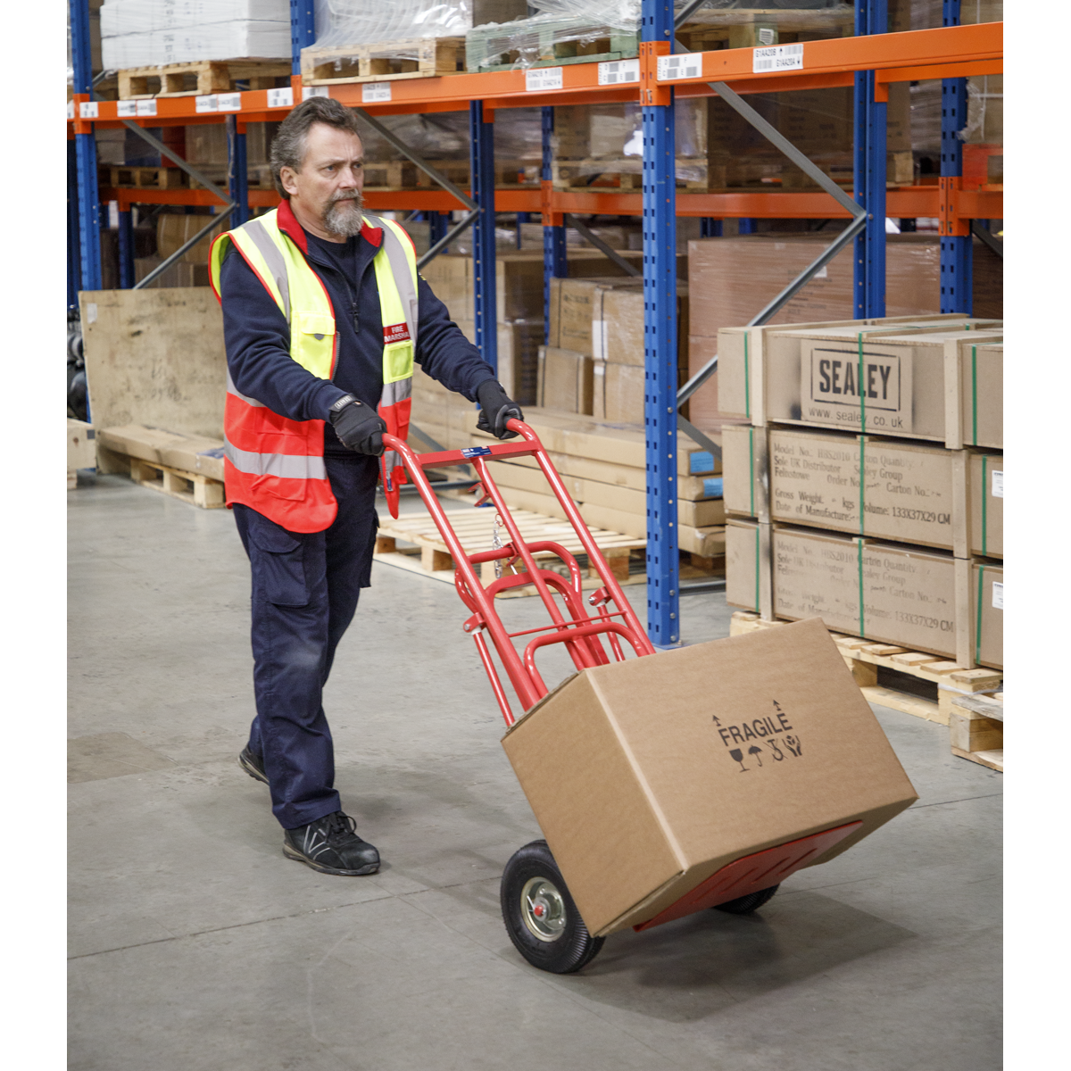Sealey Sack Truck 3-In-1 With Heavy Duty Pneumatic Tyre 250kg Capacity CST989