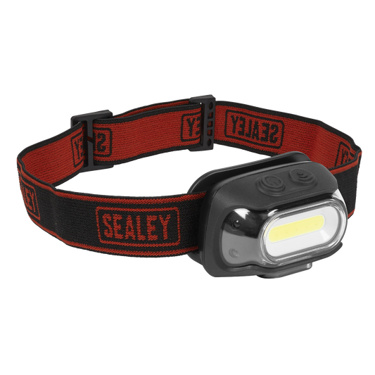 Sealey Rechargeable Head Torch With Auto-Sensor 8W COB LED Water Resistant