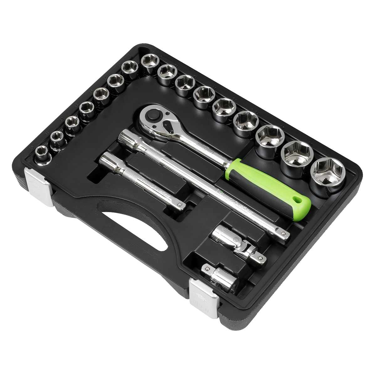 Sealey Socket Set 21 Pieces 1/2" Square Drive Metric With Mirror Finish S01237
