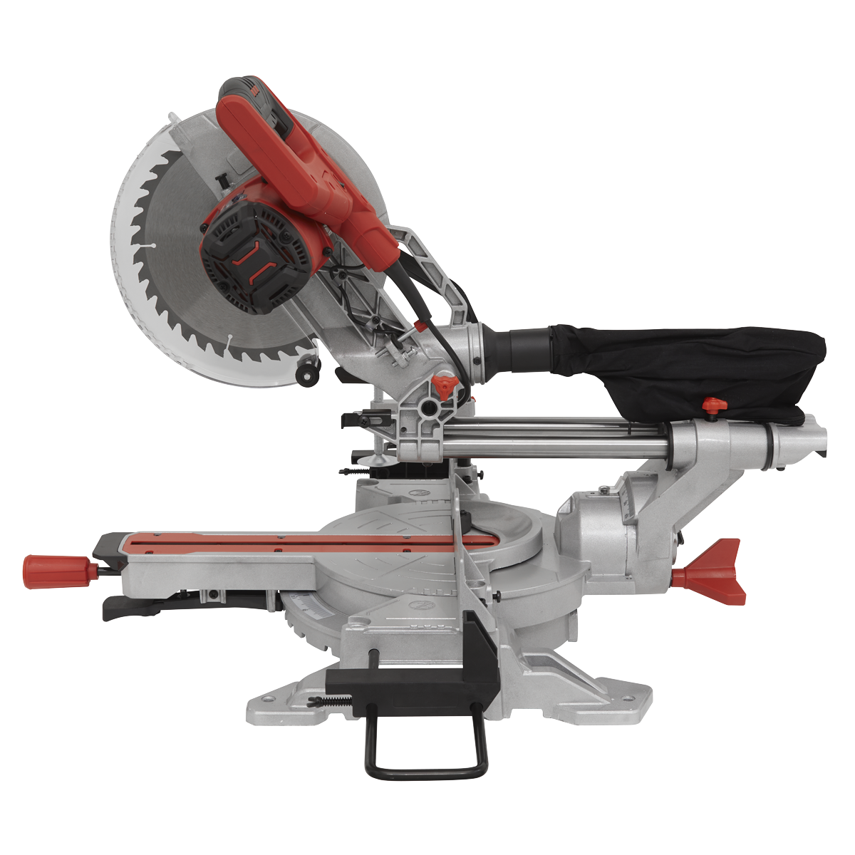 Sealey 240v 255mm Sliding Compound Mitre Saw With 2000W Motor Silver SMS255