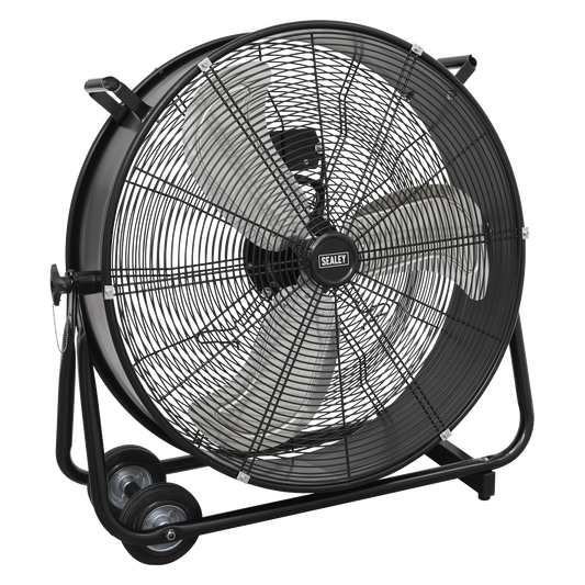 Sealey 24" Industrial High Velocity Drum Fan With 2-Speed & Handles HVD24