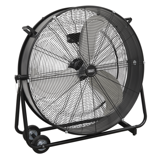 Sealey 30" Industrial High Velocity Drum Fan With 2-Speed 240V Black HVD30