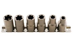LASER 5150 6-Piece 1/2" Inch Drive Torx Plus Socket Set Chrome Vanadium Stee